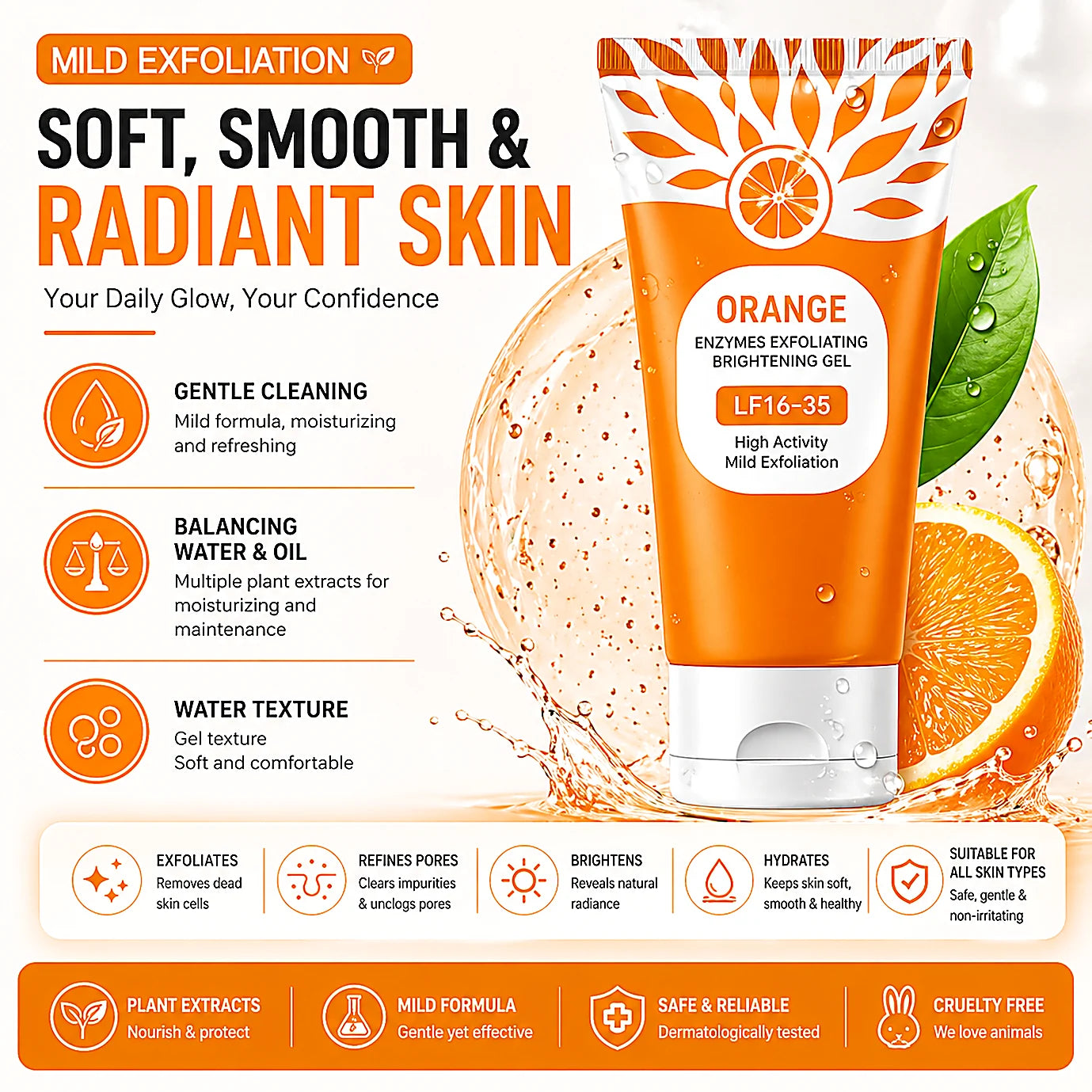 Orange Brightening Exfoliating Gel